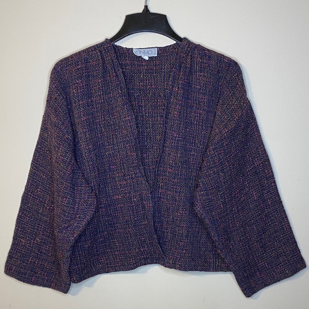 ANKO Chic Multicolor Open-Front Faux Wrap Cardigan Size M